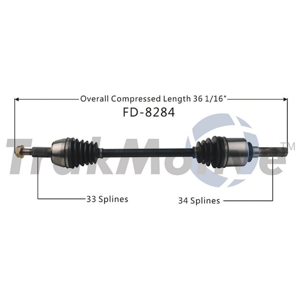 Surtrack Axle Cv Axle Shaft, Fd-8284 FD-8284 - main